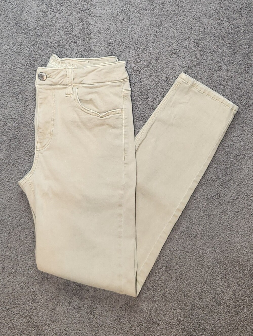 Khaki American Eagle Outfitters Mid Rise Tomgirl Chino Pants